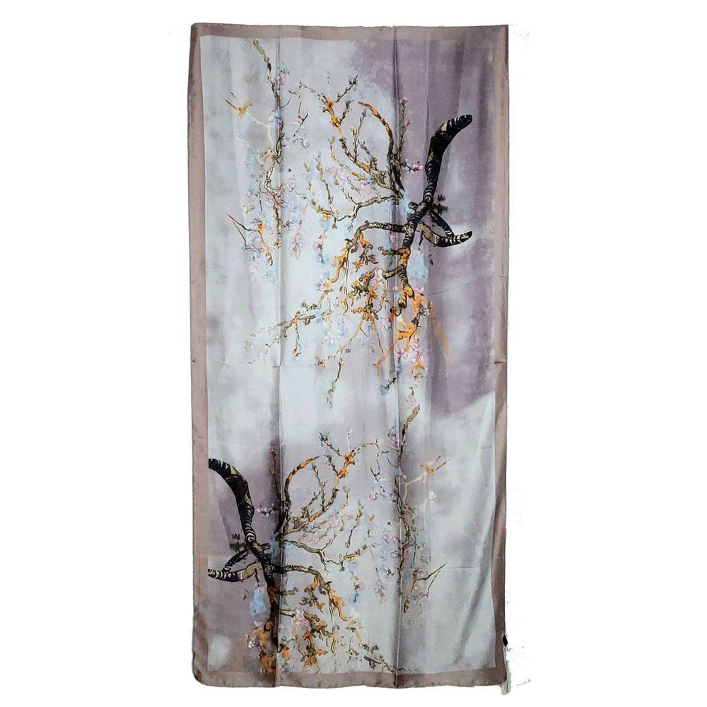 NWT Long Soft Scarf 34"x69" Rectangle Silk Feeling 100% Shawl Wrap 0236